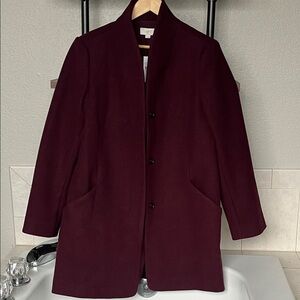 LOFT Women's Deep Burgundy Coat